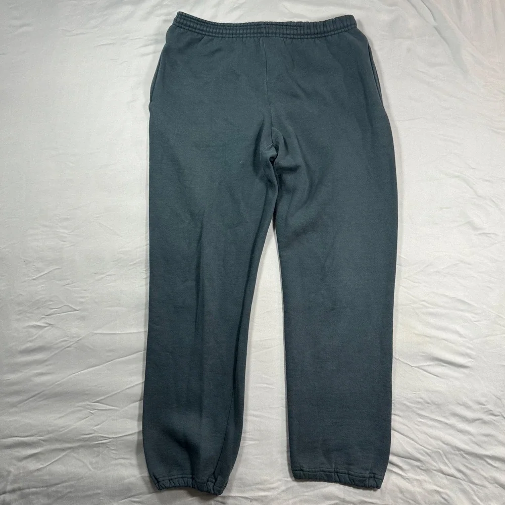 Vintage Russell Athletic Sweatpants Mens M Teal USA Made Elastic Cozy Grunge
